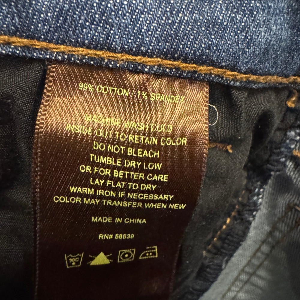 KUT from the Kloth Straight Leg Denim Jeans Blue Raw Hem Size 4 - Picture 8 of 15